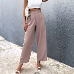 Shein solid wide leg pant
